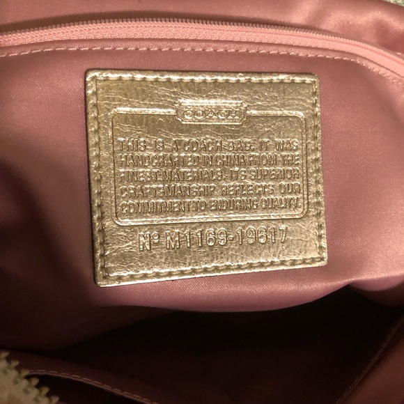 Coach signature satchel with sequin Cs - Picture 5 of 8